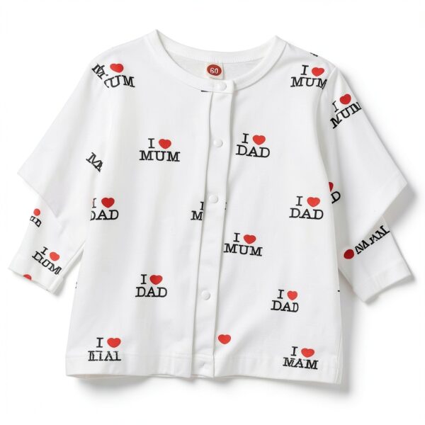 Aoswep Baby Romper Cotton Spandex Snap Buttons White-3
