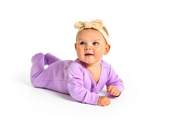 GUISBY Cotton Baby Footed Pajamas Soft Zipper Sleepwear-4