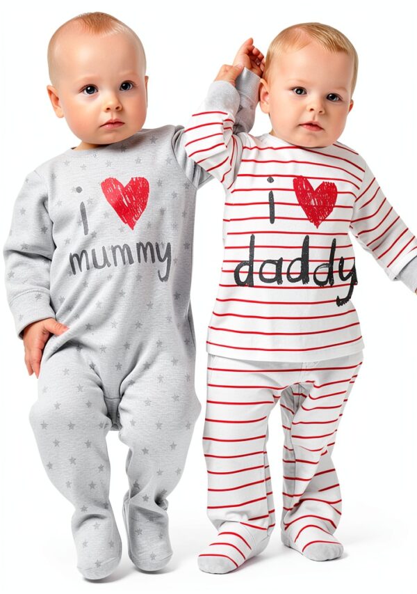 AOMOMO Baby Footie Organic Cotton Unisex Pajamas White-2