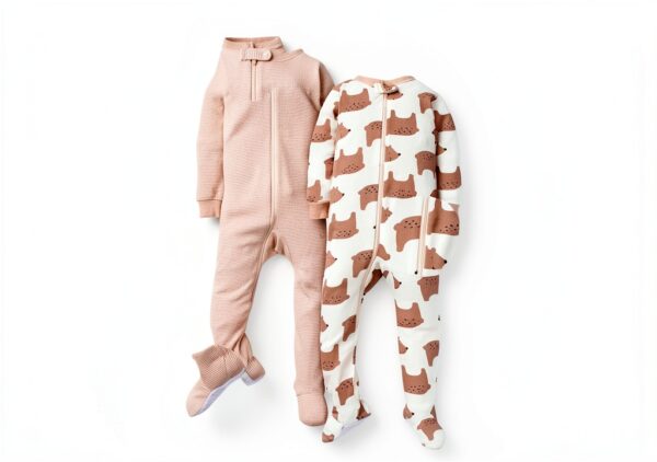 Gerber Baby Girls Footie Pajamas Front Zipper Snug Fit-5
