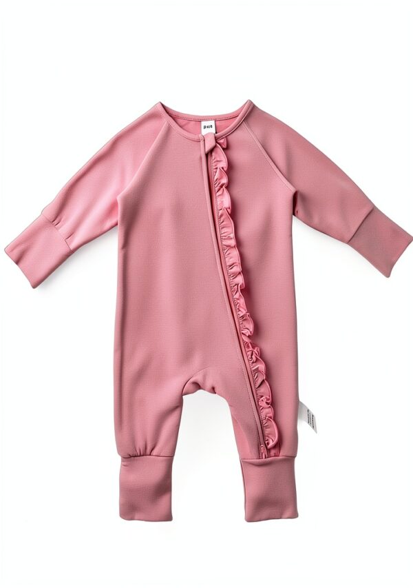 Bamboo Rayon Baby Romper Girls Boys Soft Zipper Footie-1