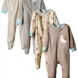 Gerber Baby Footed Pajamas Cozy Sleeper Easy Diaper Changes-0