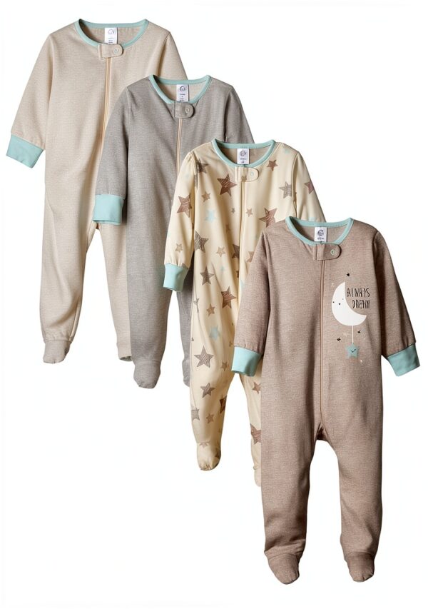 Gerber Baby Footed Pajamas Cozy Sleeper Easy Diaper Changes-0