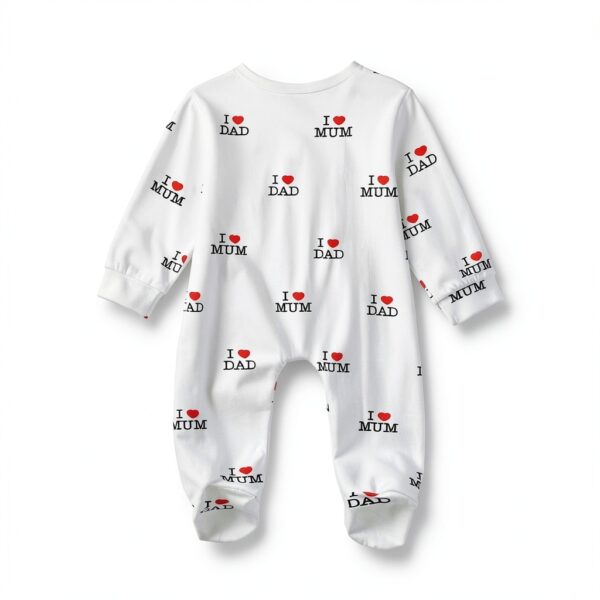 Aoswep Baby Romper Cotton Spandex Snap Buttons White-2