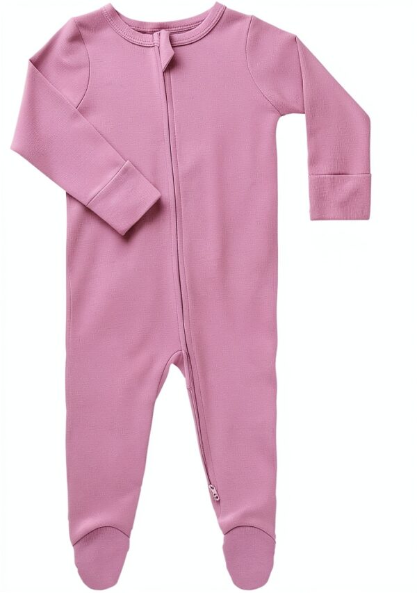 GUISBY Cotton Baby Footed Pajamas Soft Zipper Sleepwear-2