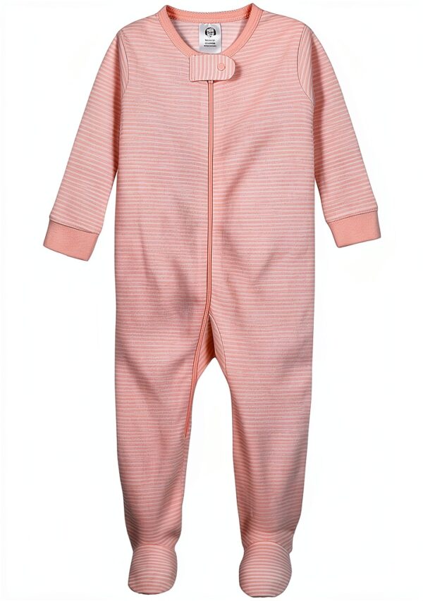 Gerber Baby Girls Footie Pajamas Front Zipper Snug Fit-2