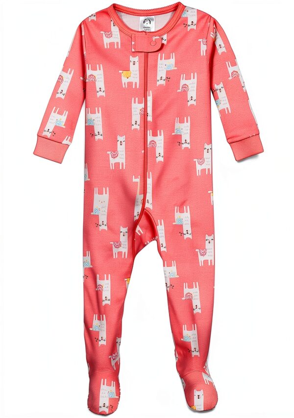 Gerber Baby Girls Footie Pajamas Front Zipper Snug Fit-3