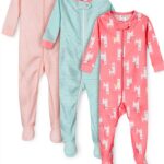 Gerber Baby Girls Footie Pajamas Front Zipper Snug Fit-0