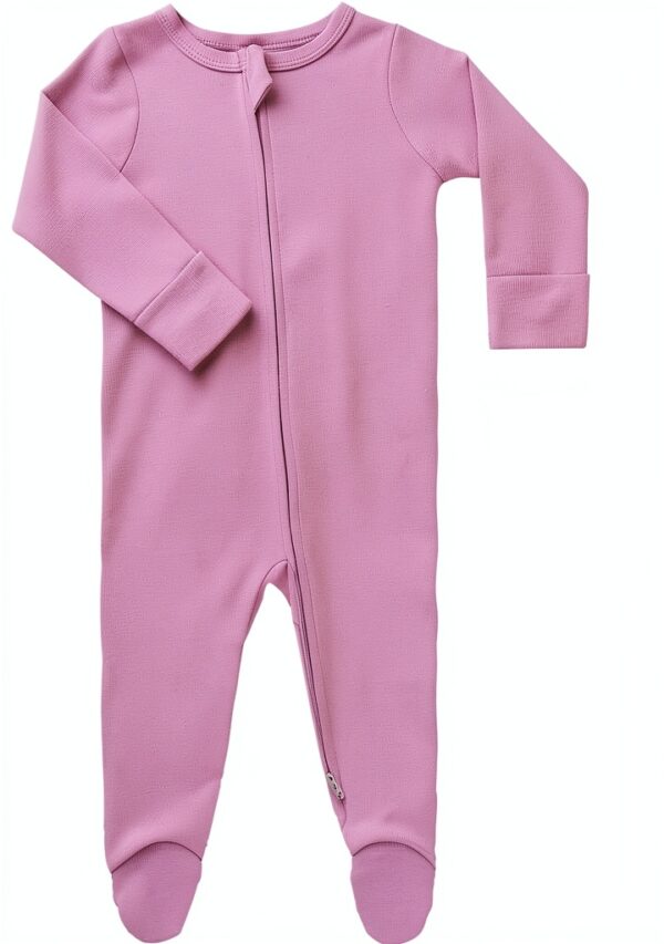 GUISBY Cotton Baby Footed Pajamas Soft Zipper Sleepwear-3