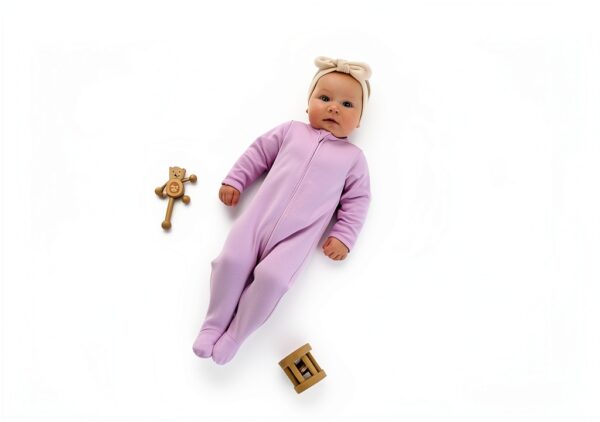 GUISBY Cotton Baby Footed Pajamas Soft Zipper Sleepwear-5