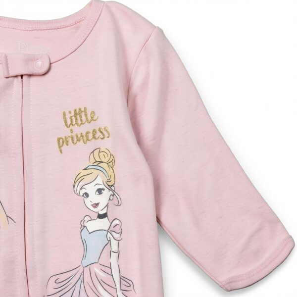 Disney Princess Baby Girls Long Sleeve Sleep N Play Coverall-6