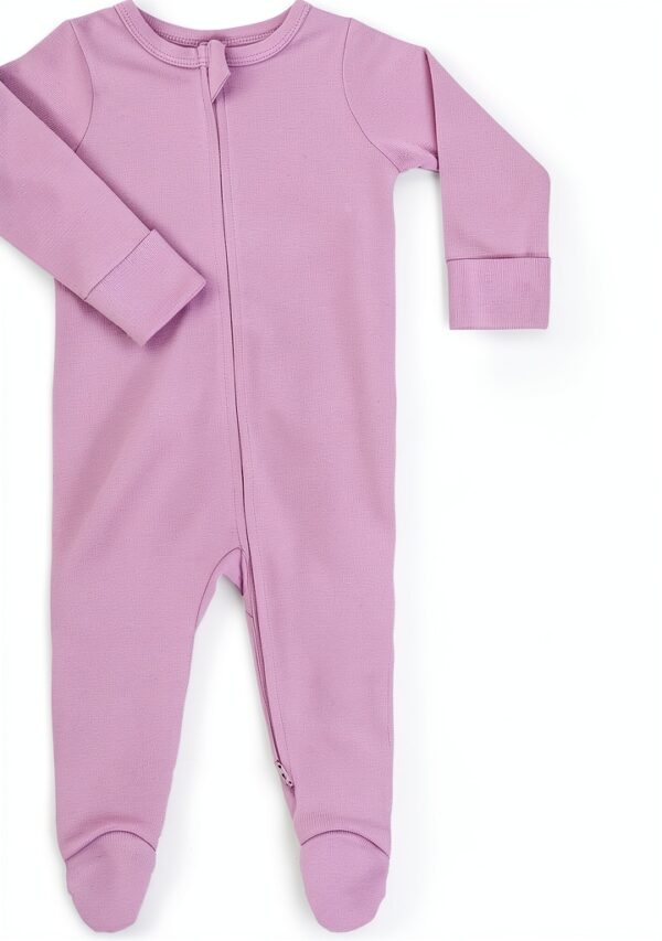 GUISBY Cotton Baby Footed Pajamas Soft Zipper Sleepwear-1
