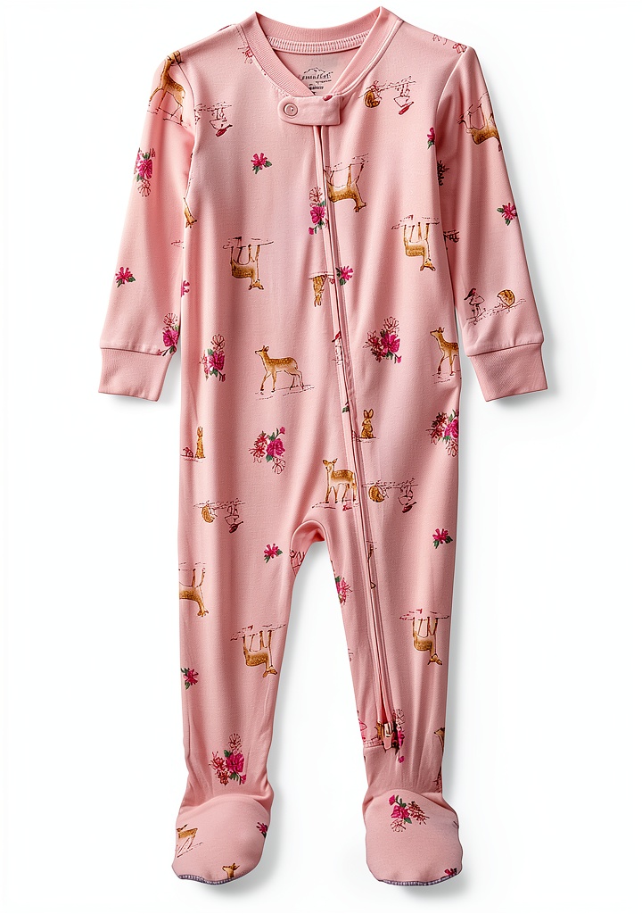 Real-life context showing a parent slipping Carter's baby girls footies onto a squirming toddler in a bright nursery