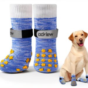 ODRIEW Dog Socks Non Slip Paw Protectors for Dogs-0