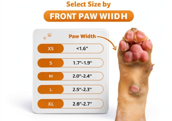 Roilpet Dog Paw Protectors Grey X-Large Pack of 4-5