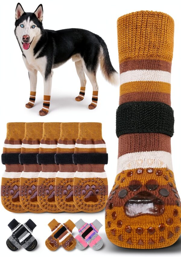 KOOLTAIL Dog Paw Protectors Anti Slip Cotton Socks-0