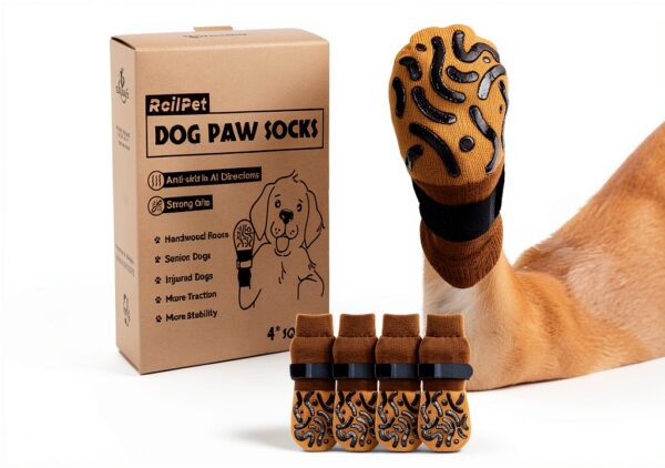 Roilpet Dog Paw Protectors Grey X-Large Pack of 4-0