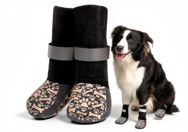 HeavenEye Dog Paw Booties Protective Anti Slip Socks for All Sizes-0